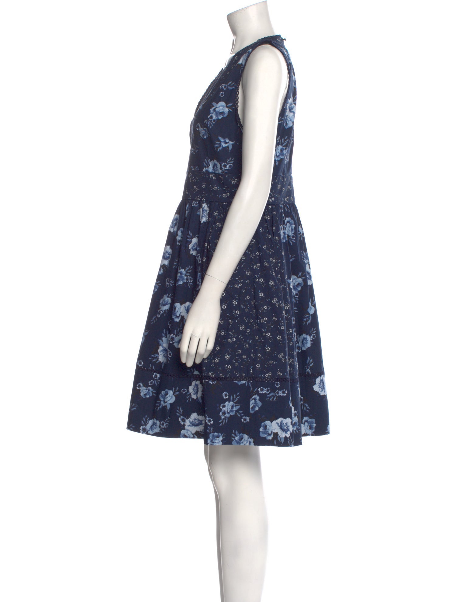 Kate Spade New York Floral Print Knee-Length Dress w/ Tags - Blue Dresses,  Clothing - WKA395258 | The RealReal