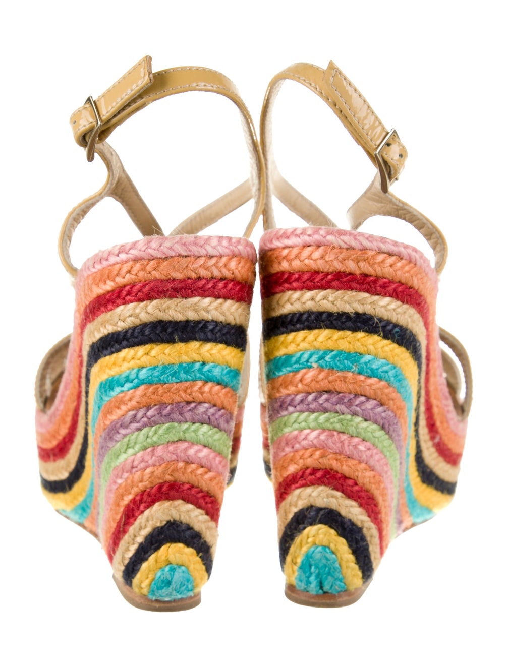 Kate Spade New York Patent Leather Colorblock Pattern Espadrilles