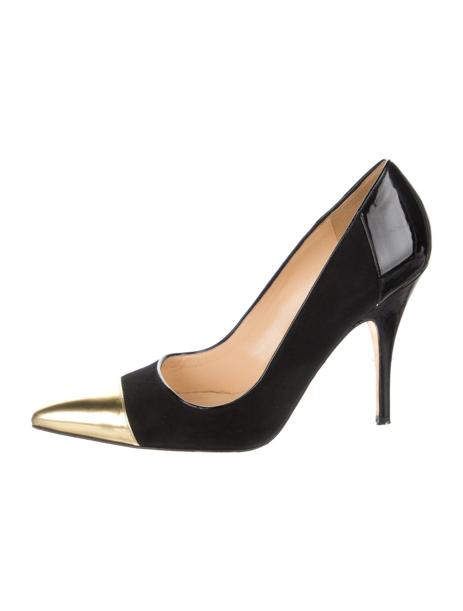 Kate Spade New York Suede Colorblock Pattern Pumps Black Pumps, Shoes