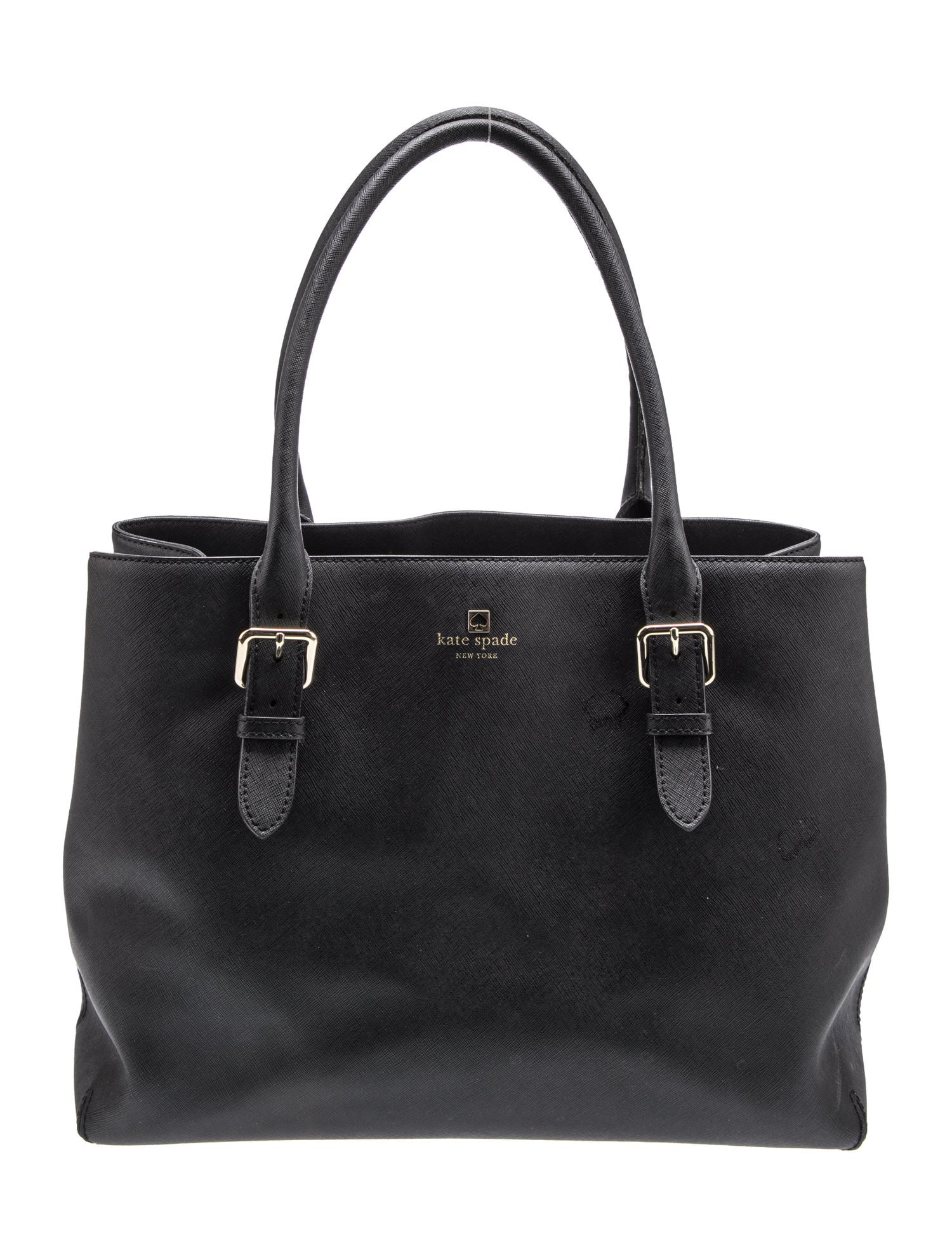 Kate Spade New York Saffiano Leather Shoulder Bag Black Shoulder Bags