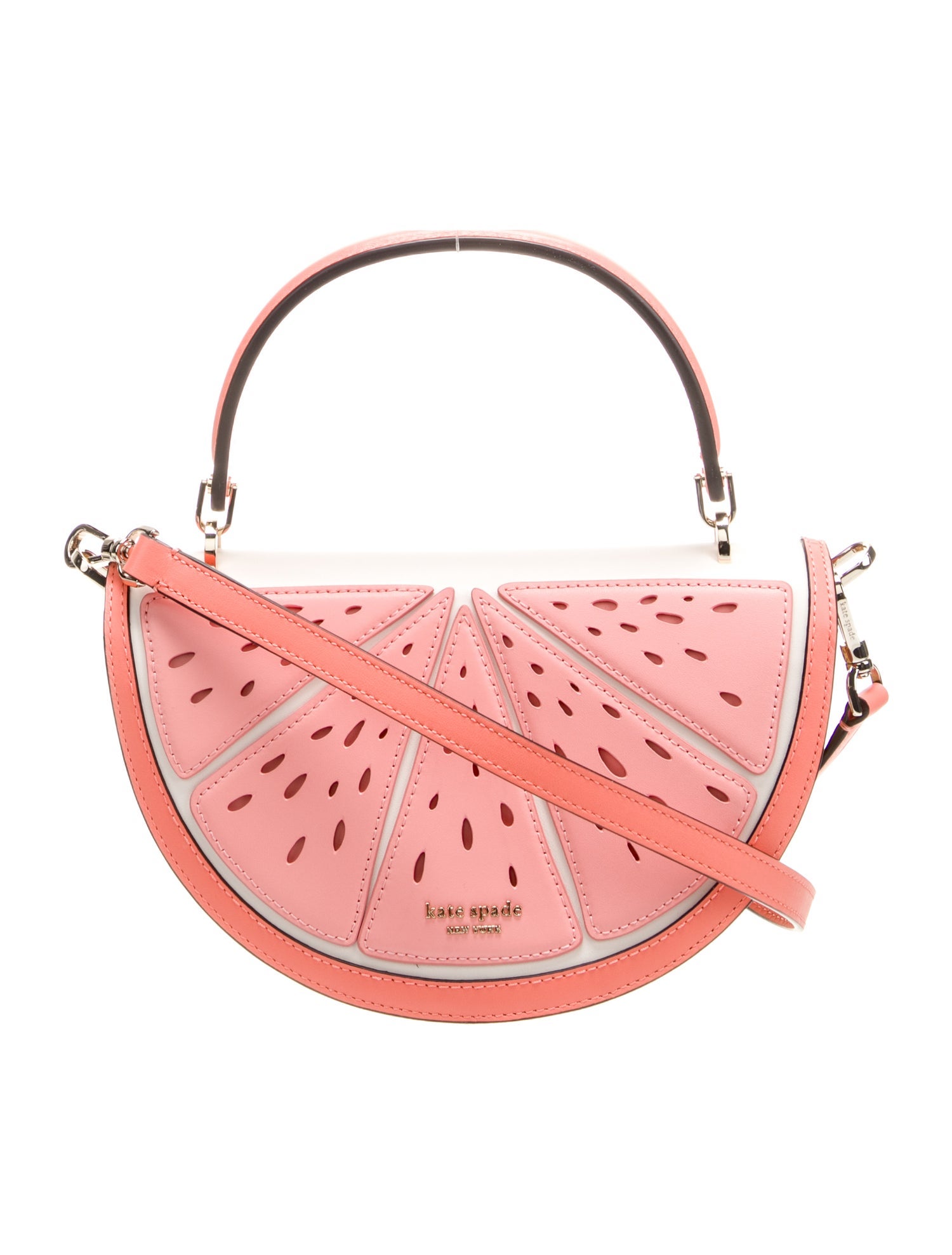 Kate Spade New York Leather Top Handle Bag White Handle Bags