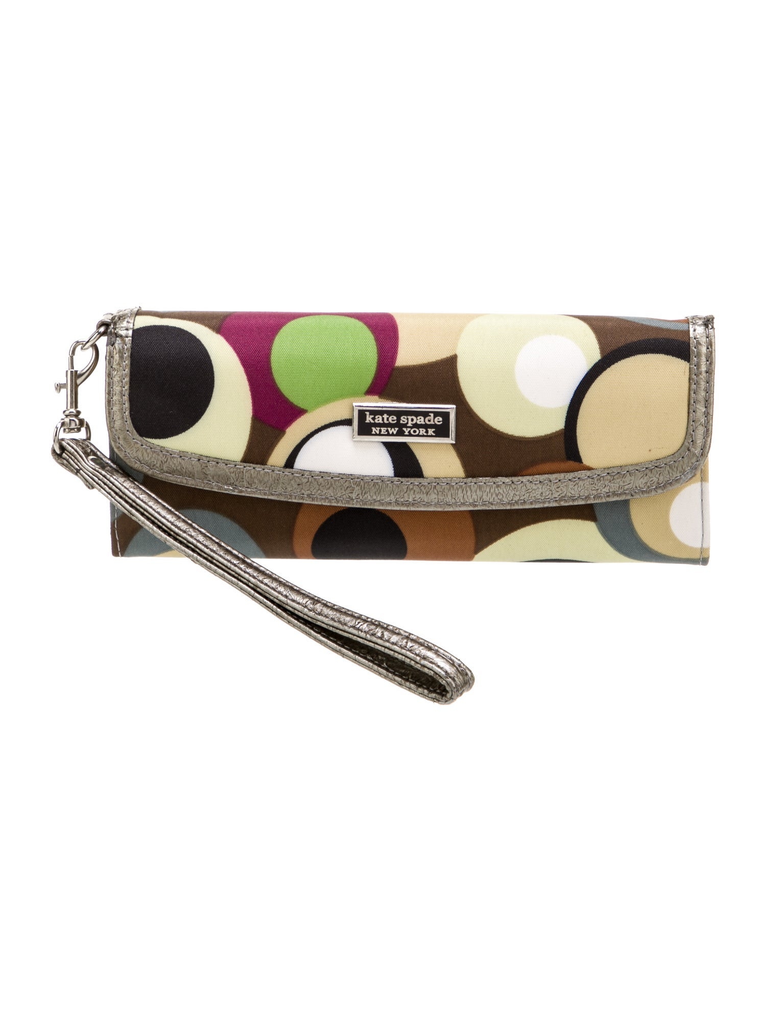 Kate Spade New York Canvas Clutch Brown Clutches, Handbags