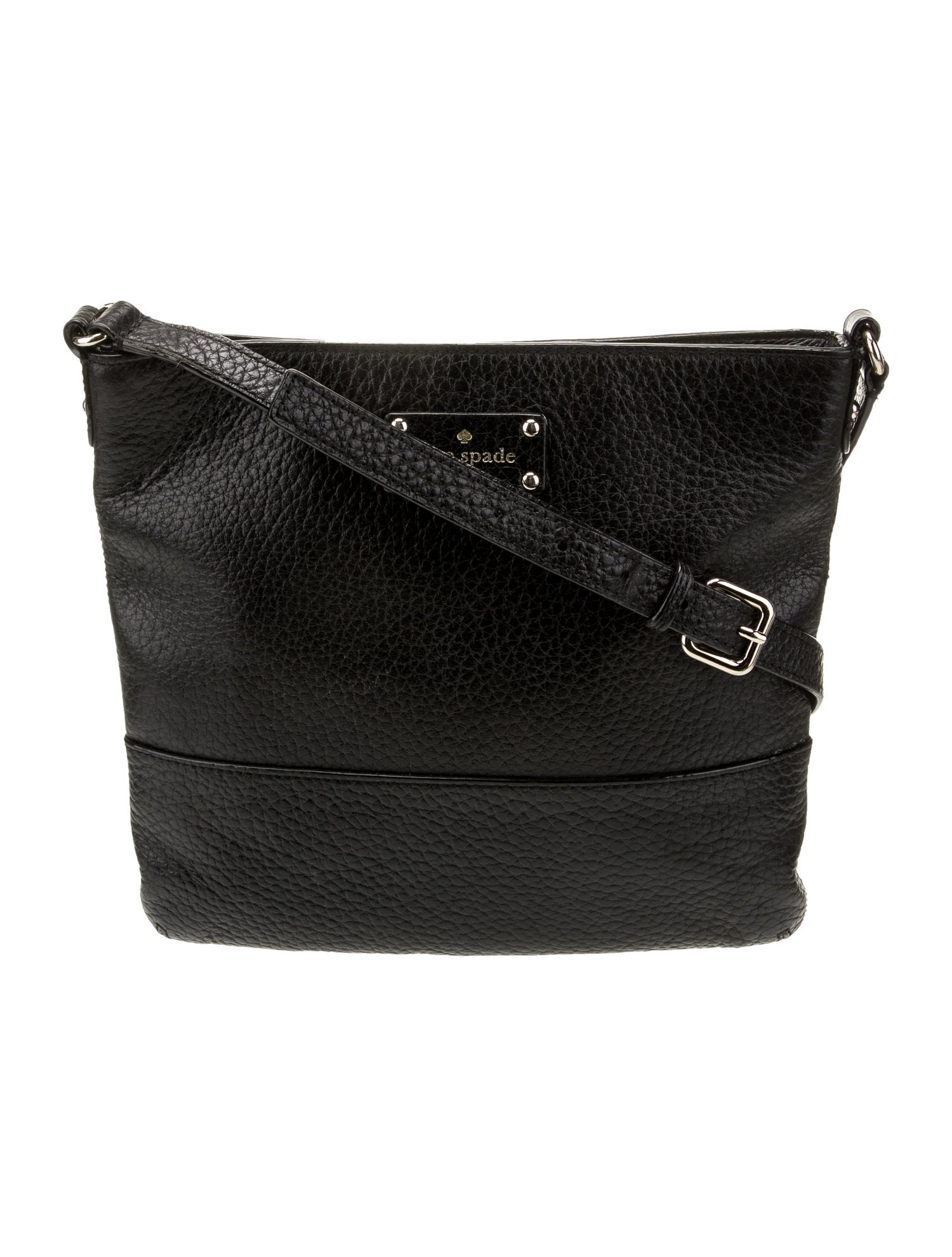 Kate Spade New York Leather Messenger Bag Black Crossbody Bags