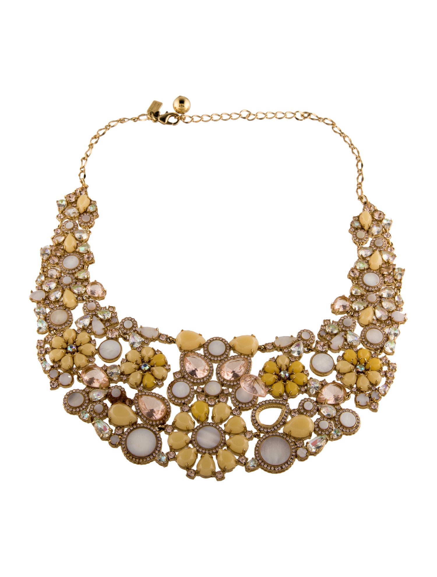 Kate Spade New York Mother of Pearl & Crystal At First Blush Statement Collar Necklace