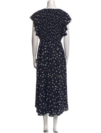 Kate Spade New York Floral Print Long Dress