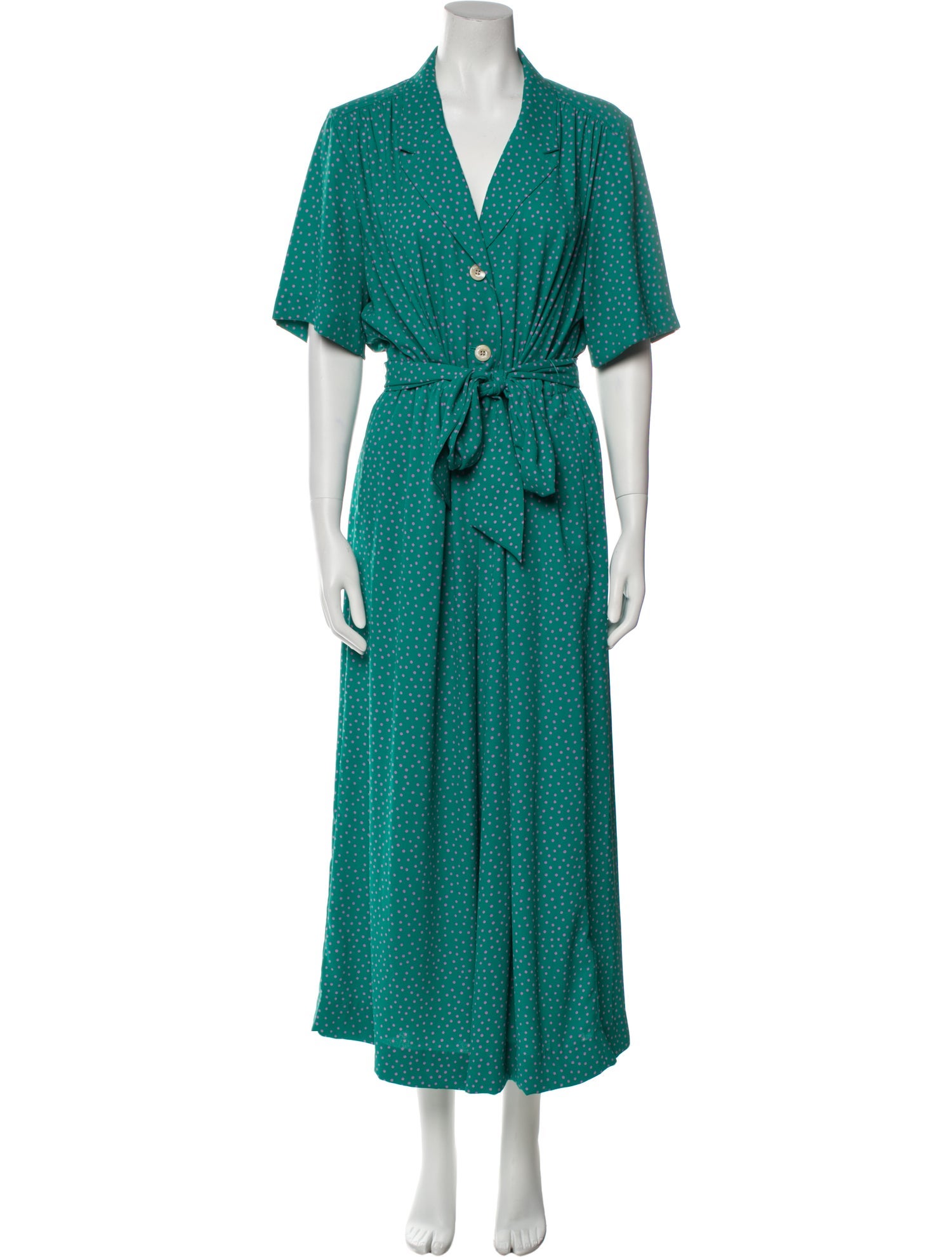 Kate Spade New York Polka Dot Print V-Neck Jumpsuit