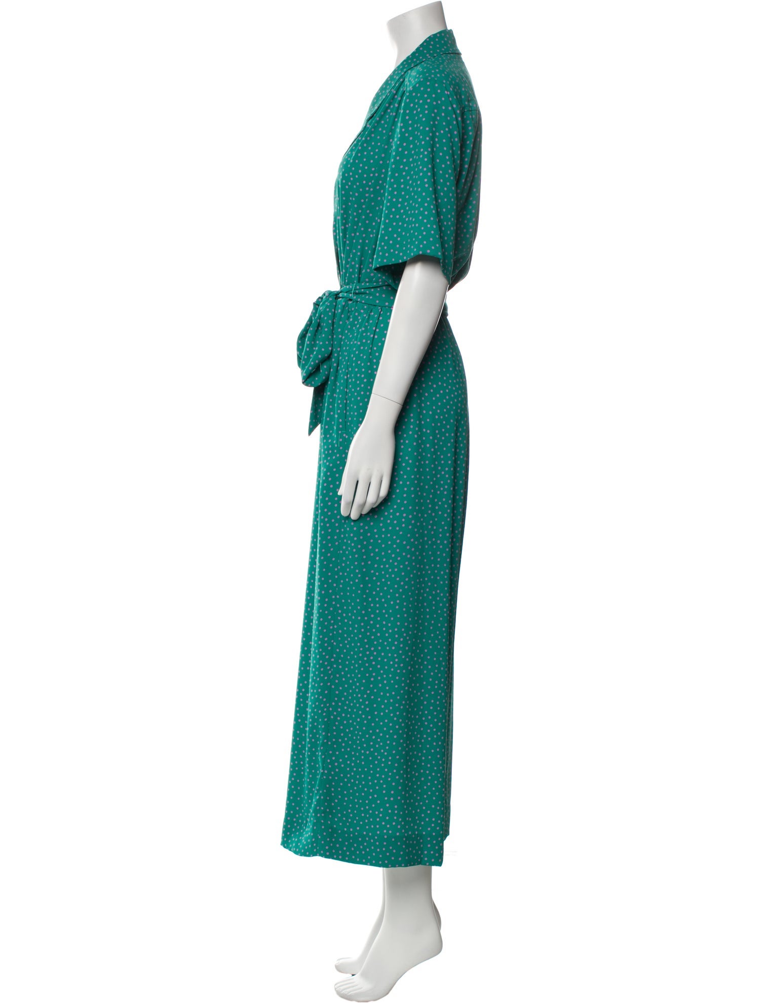 Kate Spade New York Polka Dot Print V-Neck Jumpsuit