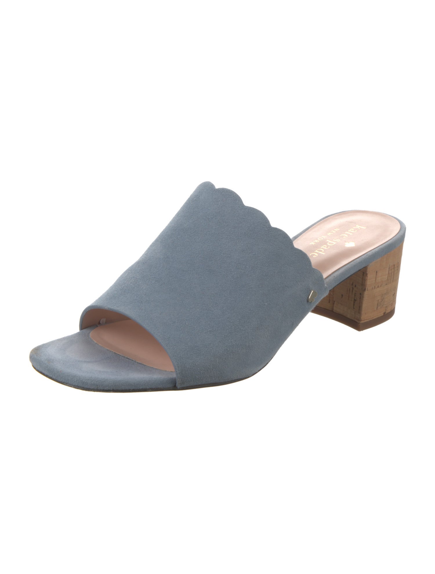 Kate Spade New York Suede Scalloped Accent Slides