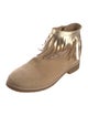 Kate Spade New York Suede Fringe Trim Accent Lace-Up Boots