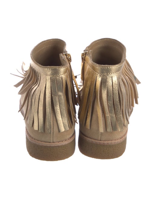 Kate Spade New York Suede Fringe Trim Accent Lace-Up Boots