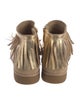 Kate Spade New York Suede Fringe Trim Accent Lace-Up Boots