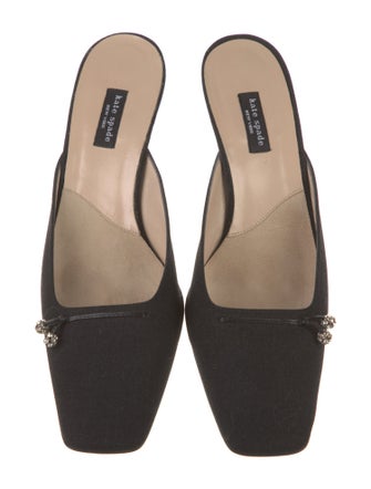 Kate Spade New York Canvas Crystal Embellishments Mules