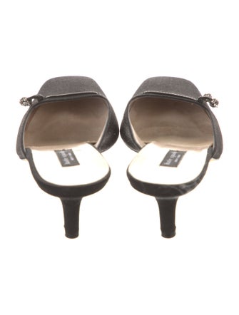 Kate Spade New York Canvas Crystal Embellishments Mules