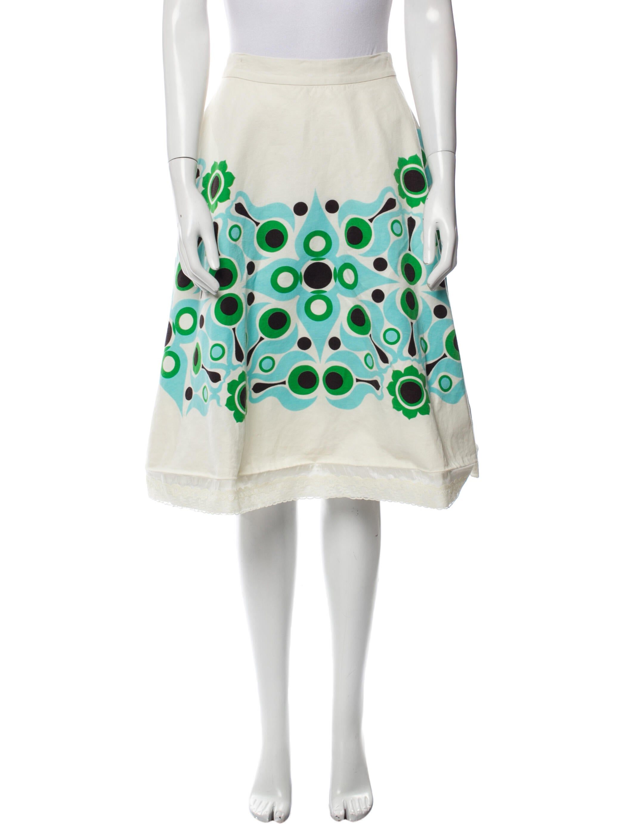 Kate Spade New York Polka Dot Print Knee-Length Skirt