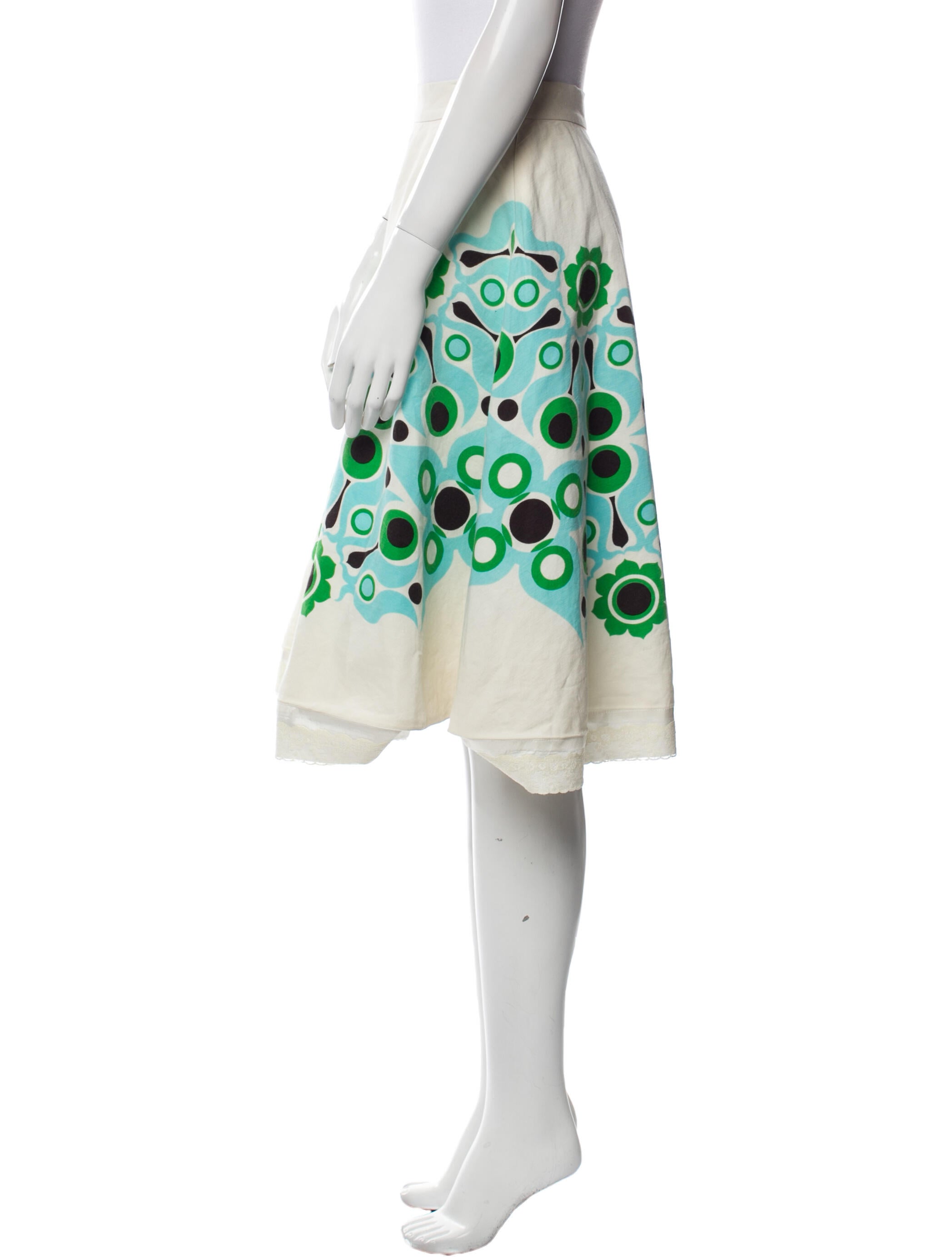 Kate Spade New York Polka Dot Print Knee-Length Skirt