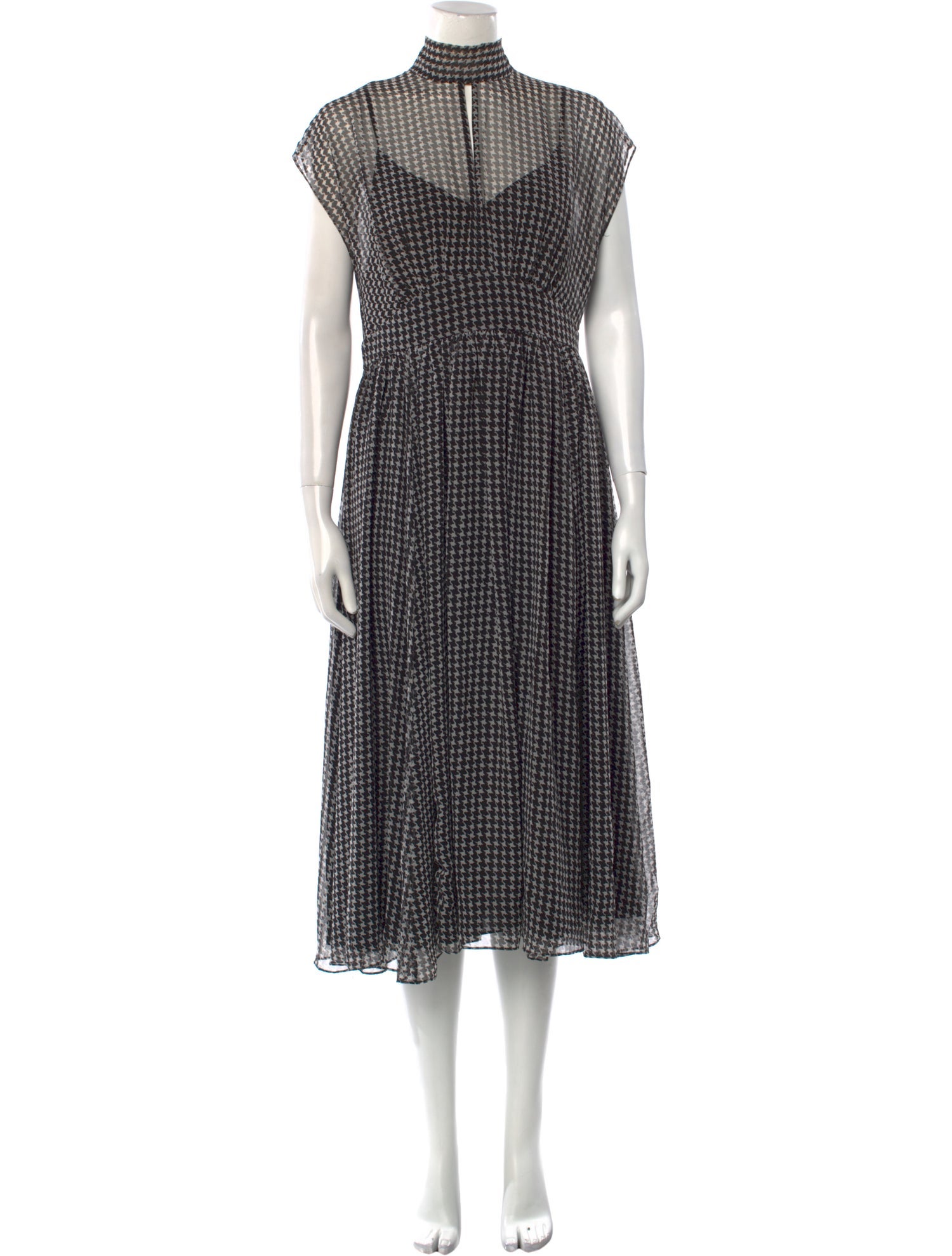 Kate Spade New York Houndstooth Print Long Dress