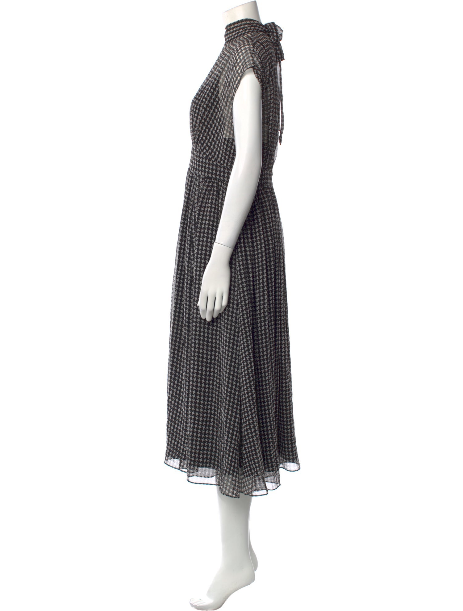 Kate Spade New York Houndstooth Print Long Dress