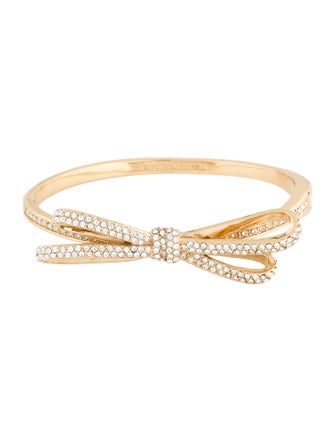 Kate Spade New York Crystal Bow Hinged Bracelet