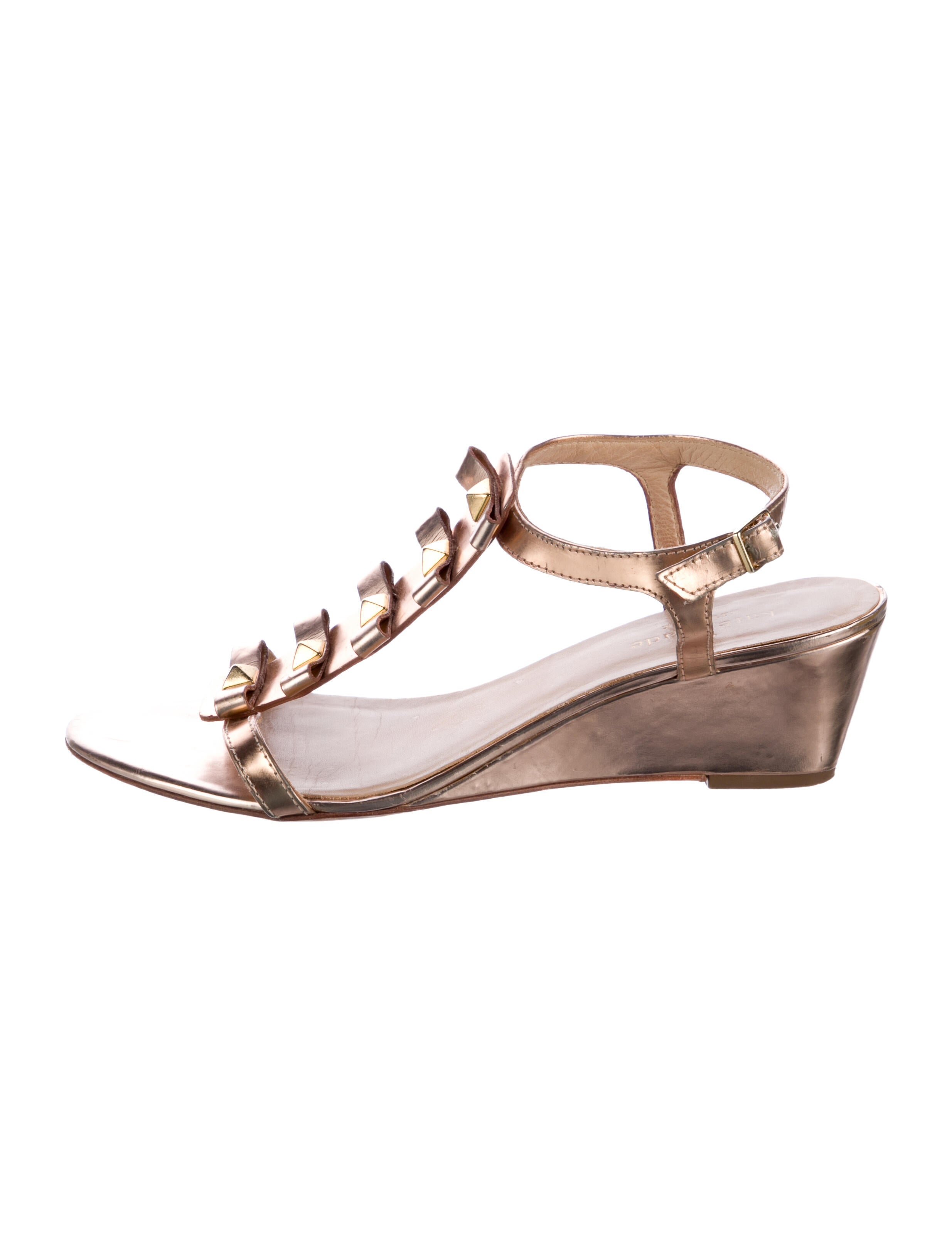 Kate Spade New York Leather Bow Accents T-Strap Sandals