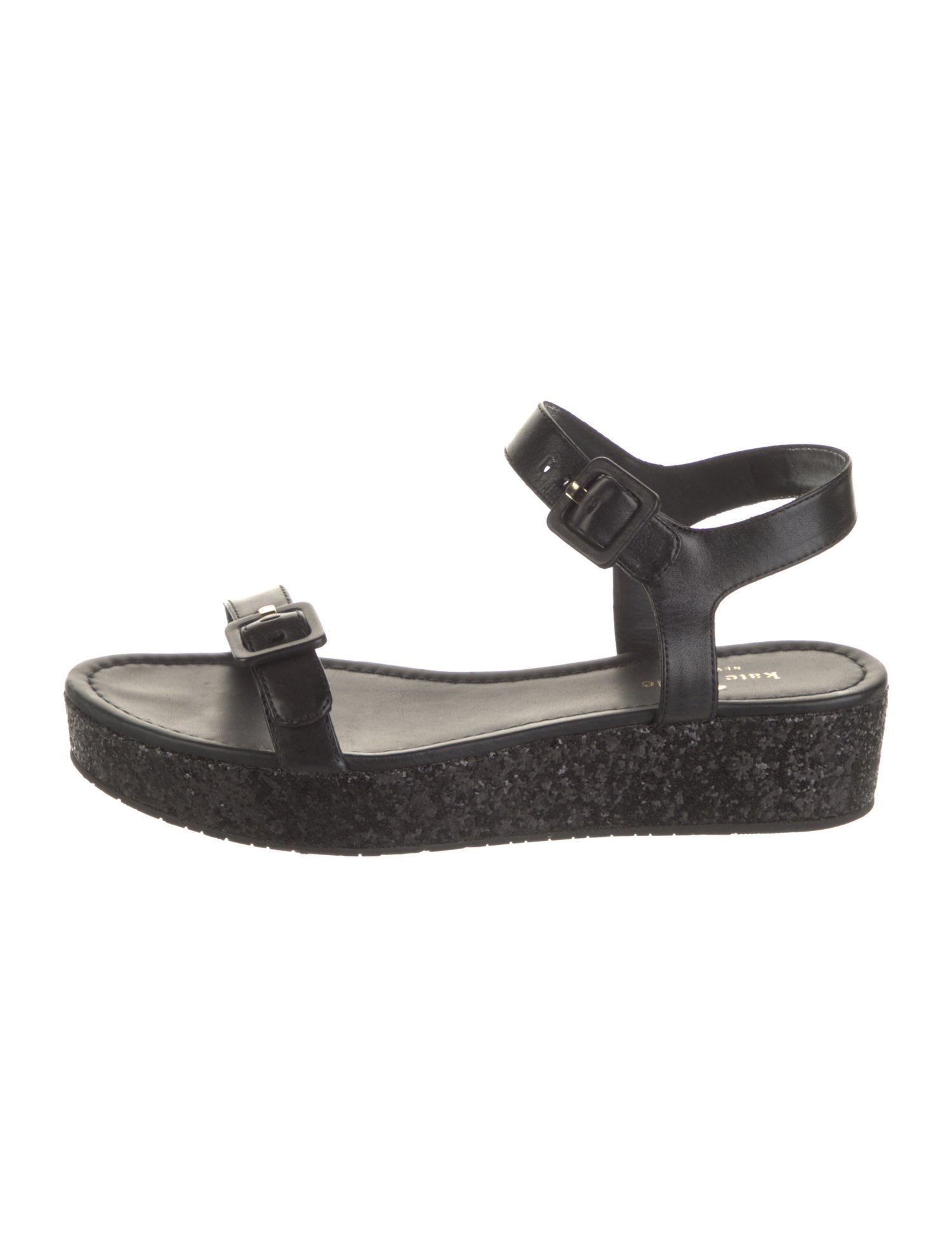 Kate Spade New York Leather Glitter Accents Espadrilles