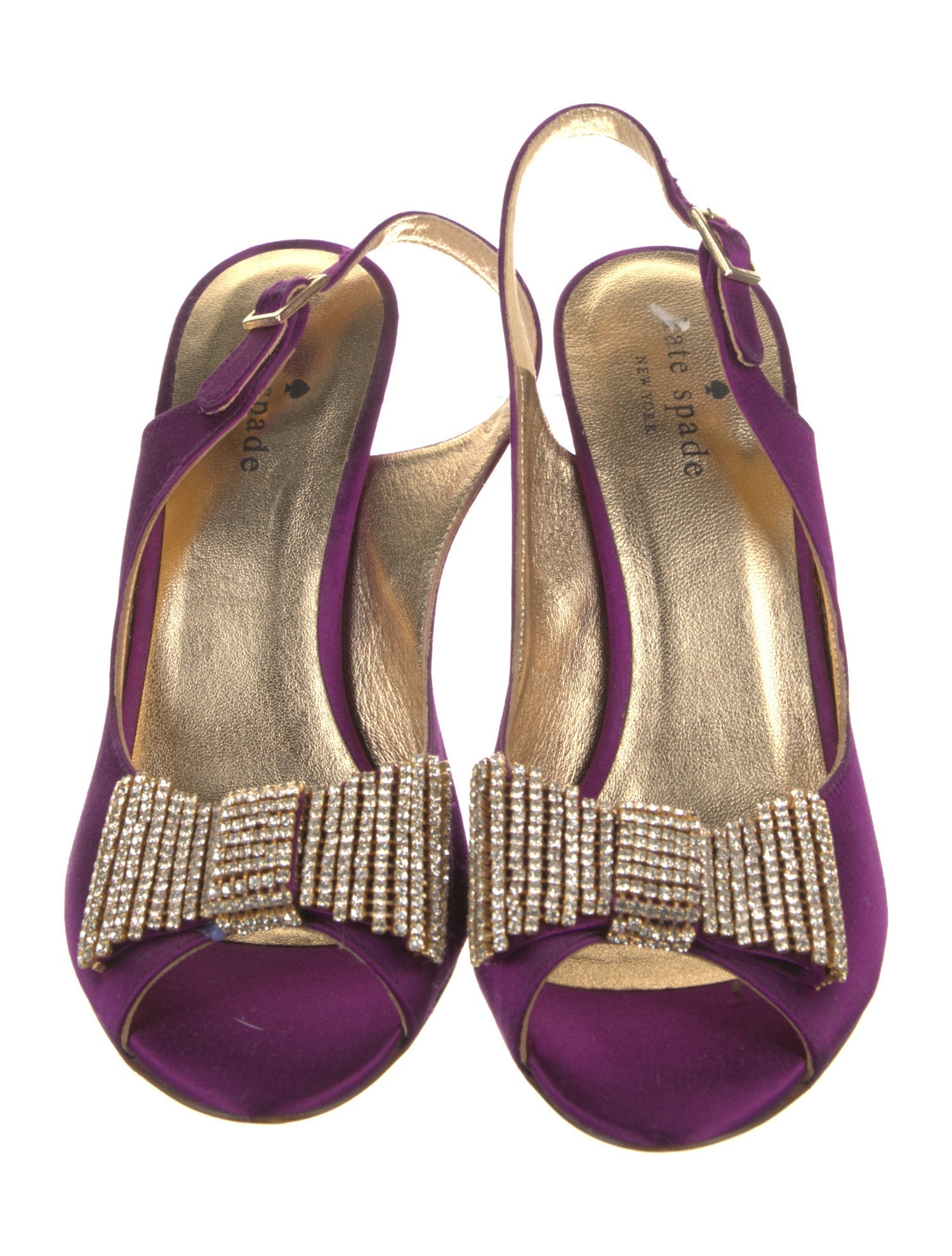 Kate Spade New York Satin Bow Accents Slingback Sandals