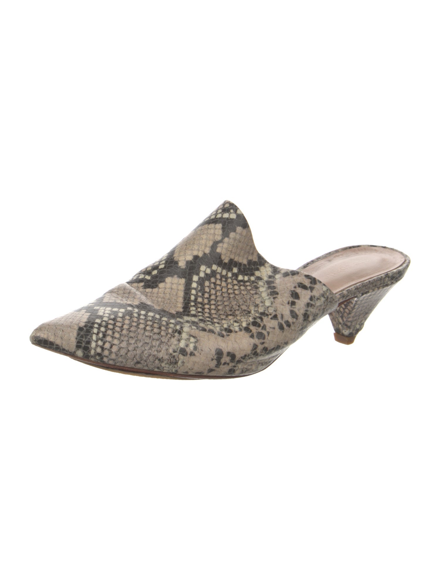 Kate Spade New York Leather Animal Print Mules