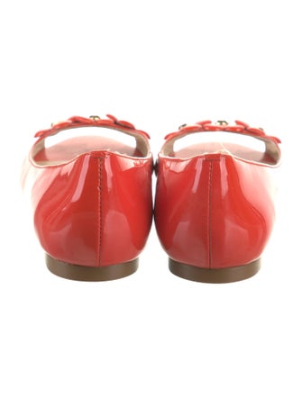 Kate Spade New York Patent Leather Ruffle Embellishment Flats