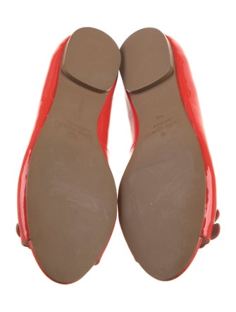 Kate Spade New York Patent Leather Ruffle Embellishment Flats