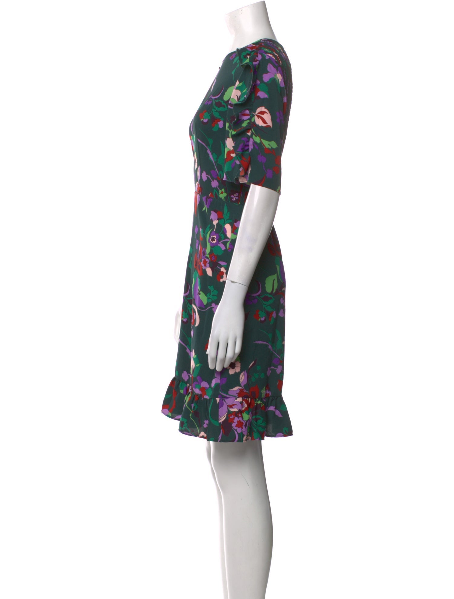 Kate Spade New York Floral Print Mini Dress - Green Dresses, Clothing -  WKA431746 | The RealReal