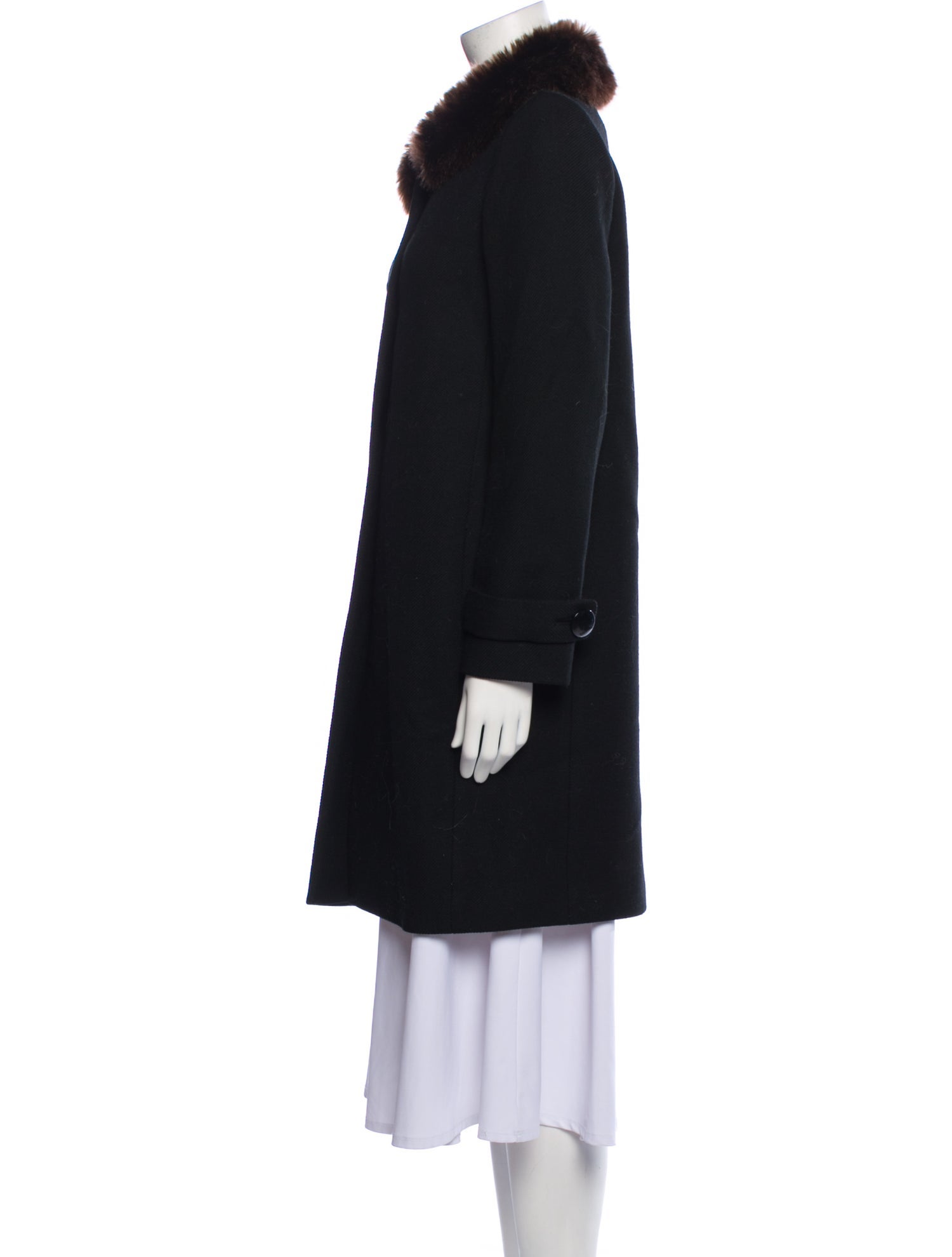 Kate Spade New York Wool Faux Fur Coat