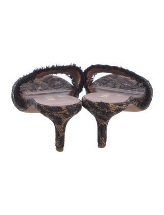 Kate Spade New York Printed Fringe Trim Accent Slides