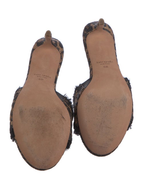 Kate Spade New York Printed Fringe Trim Accent Slides