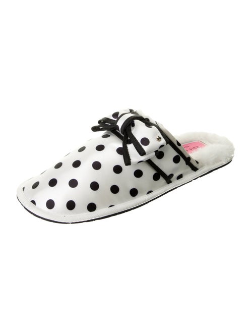 Kate Spade New York Velvet Polka Dot Print Slides