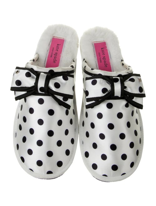 Kate Spade New York Velvet Polka Dot Print Slides
