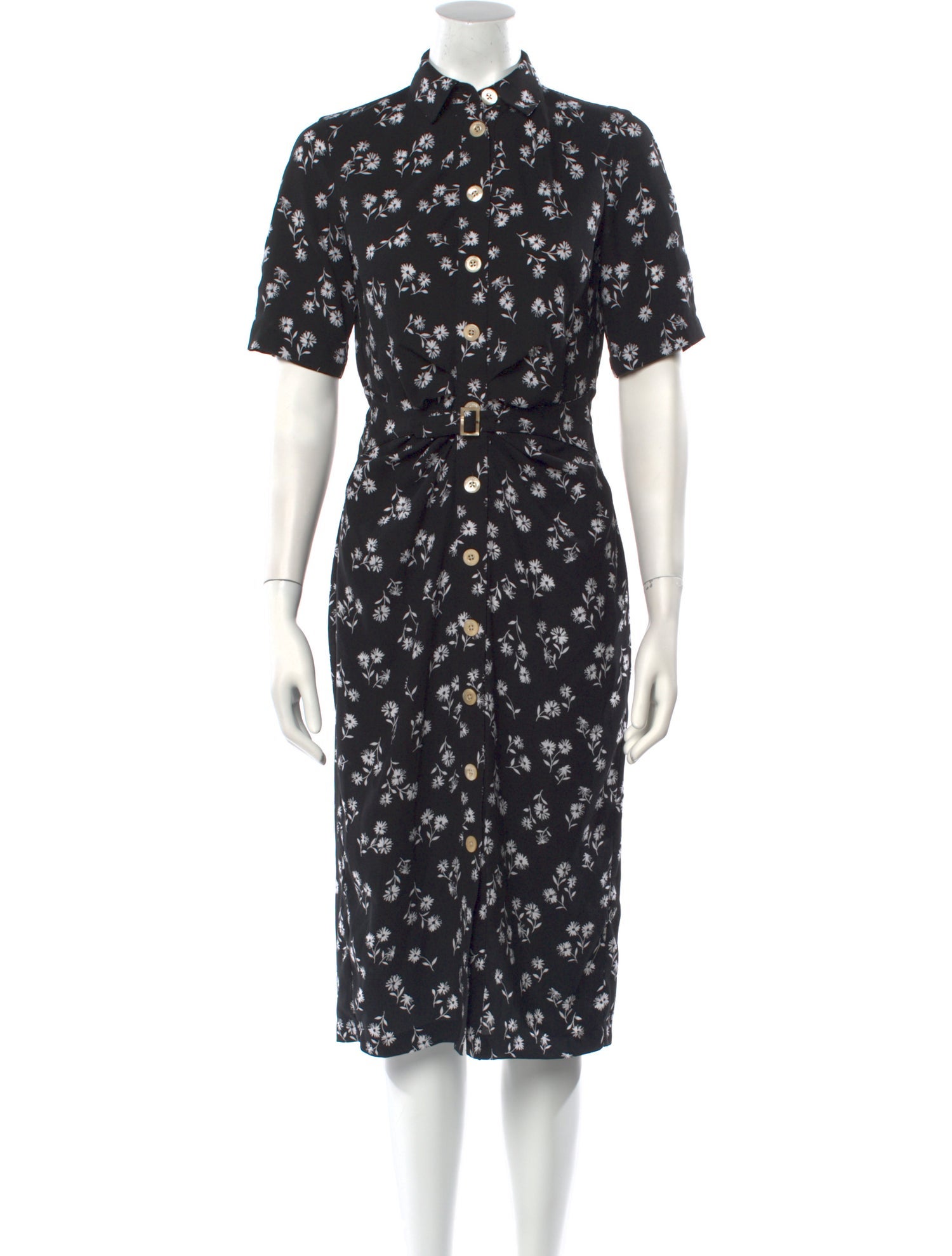 Kate Spade New York Floral Print Midi Length Dress