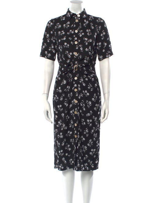 Kate Spade New York Floral Print Midi Length Dress