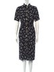 Kate Spade New York Floral Print Midi Length Dress