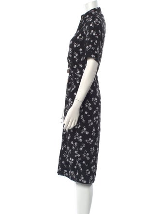 Kate Spade New York Floral Print Midi Length Dress
