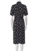 Kate Spade New York Floral Print Midi Length Dress