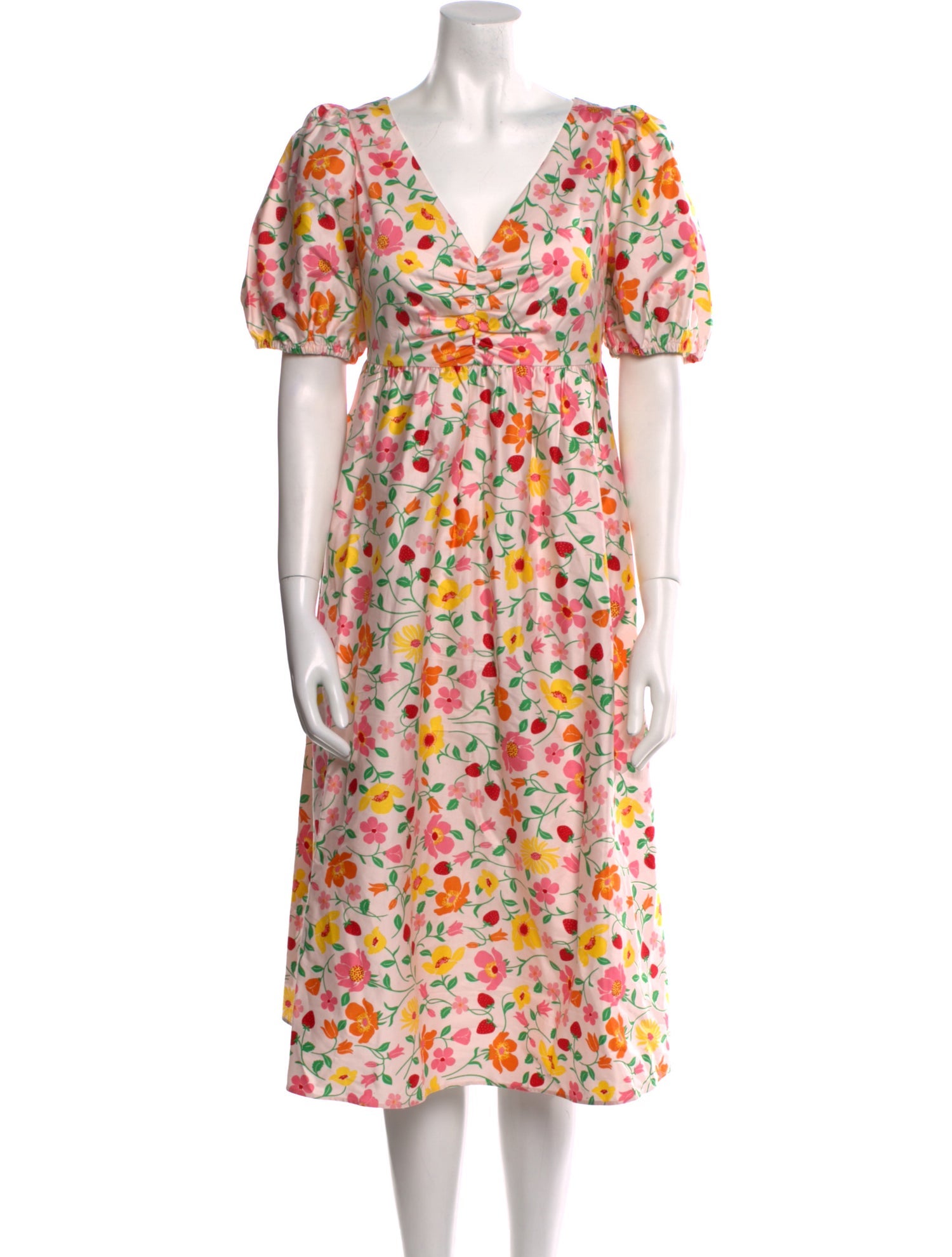 Kate Spade New York Floral Print Midi Length Dress