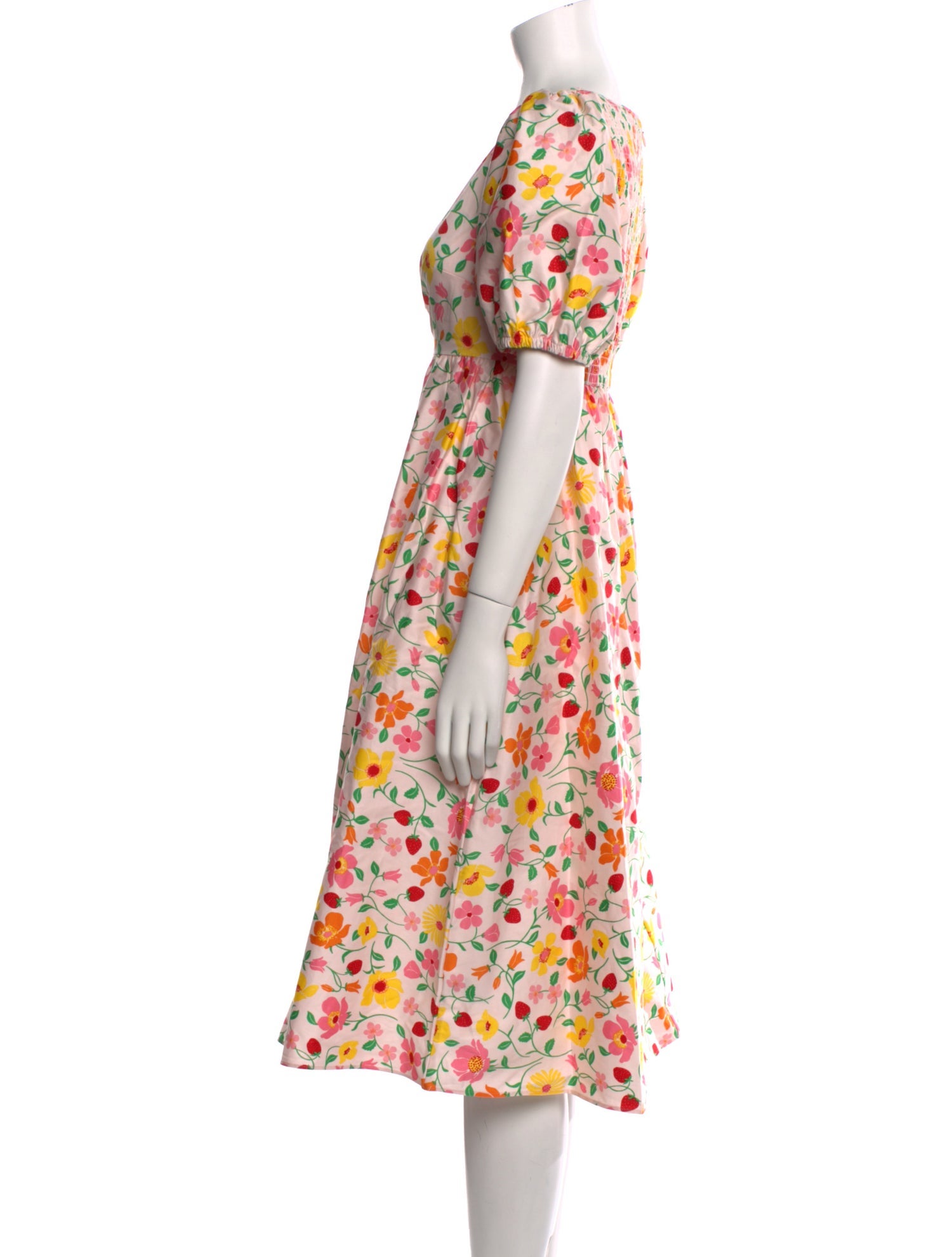 Kate Spade New York Floral Print Midi Length Dress