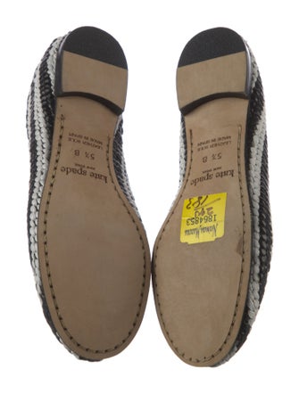 Kate Spade New York Straw Animal Print Flats