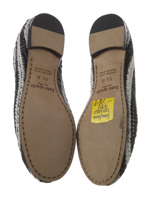Kate Spade New York Straw Animal Print Flats