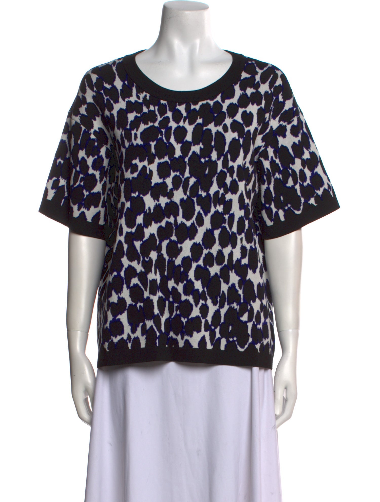 Kate Spade New York Animal Print Scoop Neck Sweater