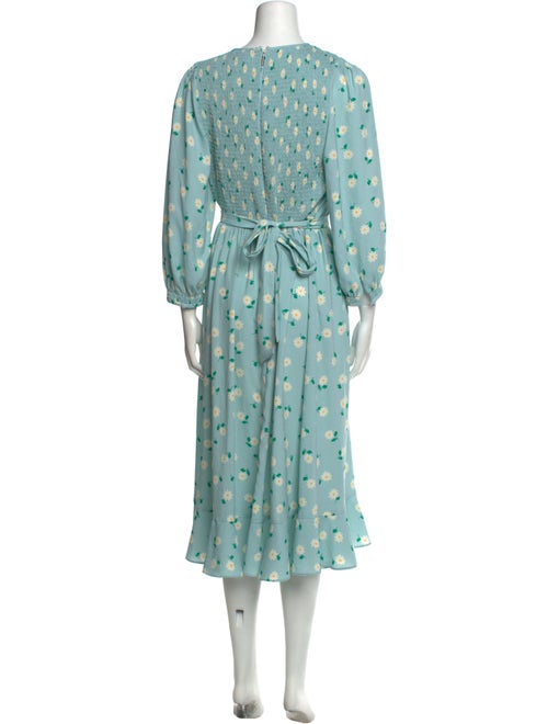 Kate Spade New York Floral Print Midi Length Dress