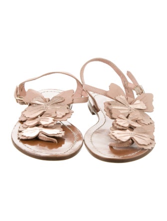 Kate Spade New York Leather Floral Print Slingback Sandals