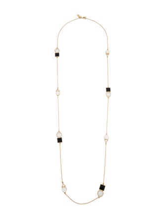 Kate Spade New York Crystal & Enamel Station Necklace