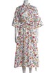 Kate Spade New York Floral Print Midi Length Dress