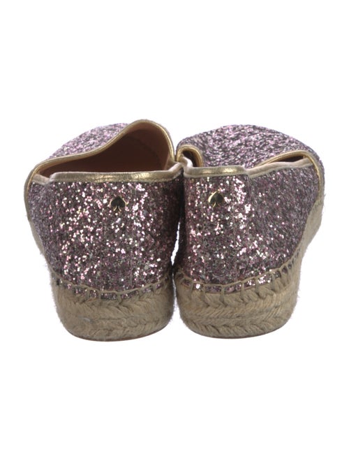 Kate Spade New York Glitter Leather Trim Embellishment Espadrilles