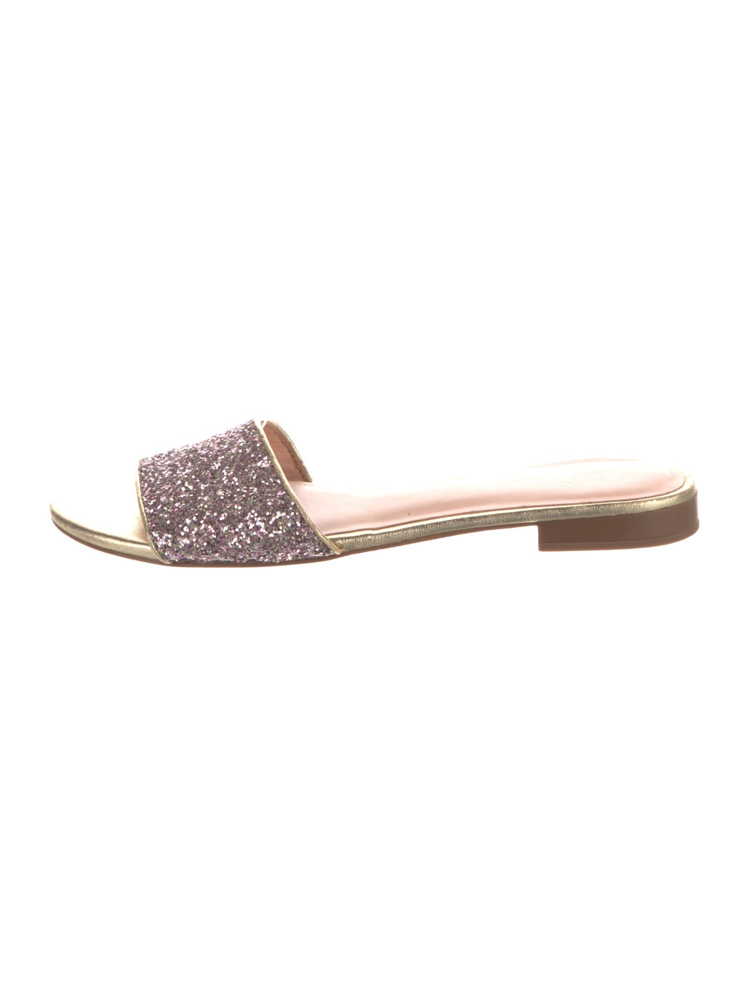 Kate Spade New York Leather Glitter Accents Slides